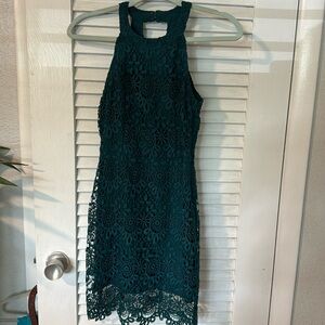 Lace halter dress